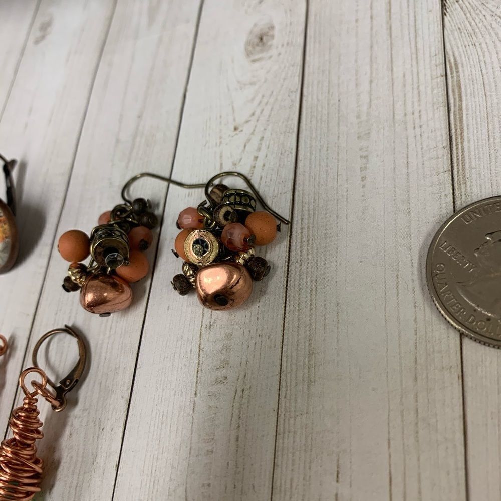 Copper Dangle Earring Lot Bundle‎ - Picture 4 of 4
